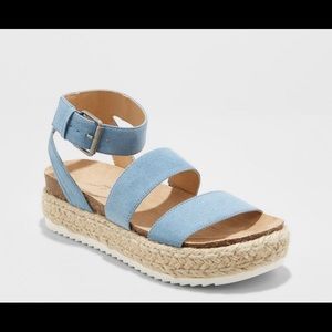 Light Blue Platform Sandles